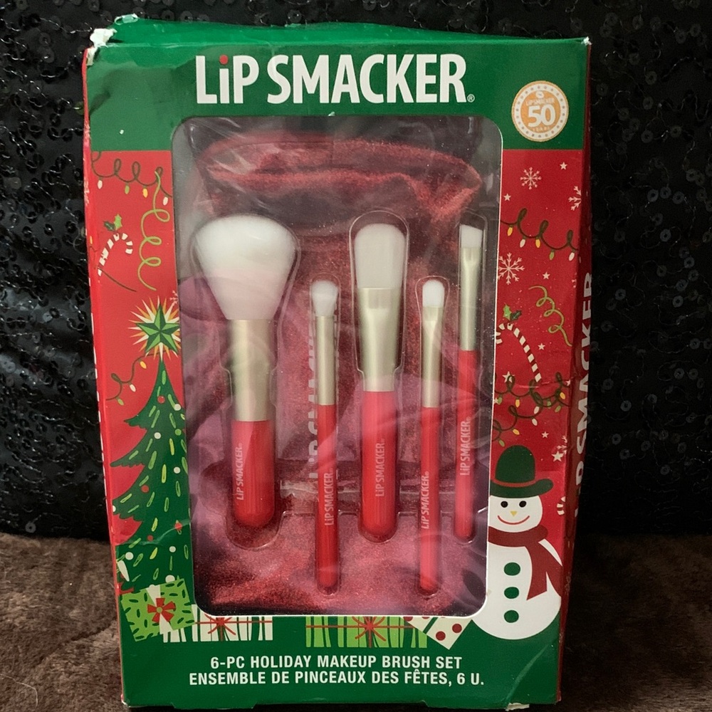 Lip Smacker Holiday Makeup Brush Set - Red